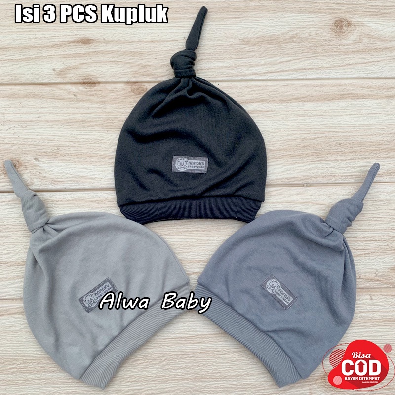 3 PCS Kupluk Bayi Baru Lahir topi Bayi Seri Abu Almeera Baby and Kids