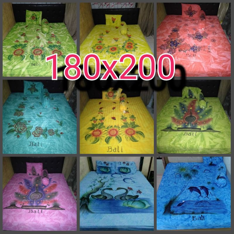 SPREI LUKIS KHAS BALI/SPREI TIE DYE KHAS BALI/SPREI HANDMADE BALI/SPREI BALI UKURAN 180 x 200 cm