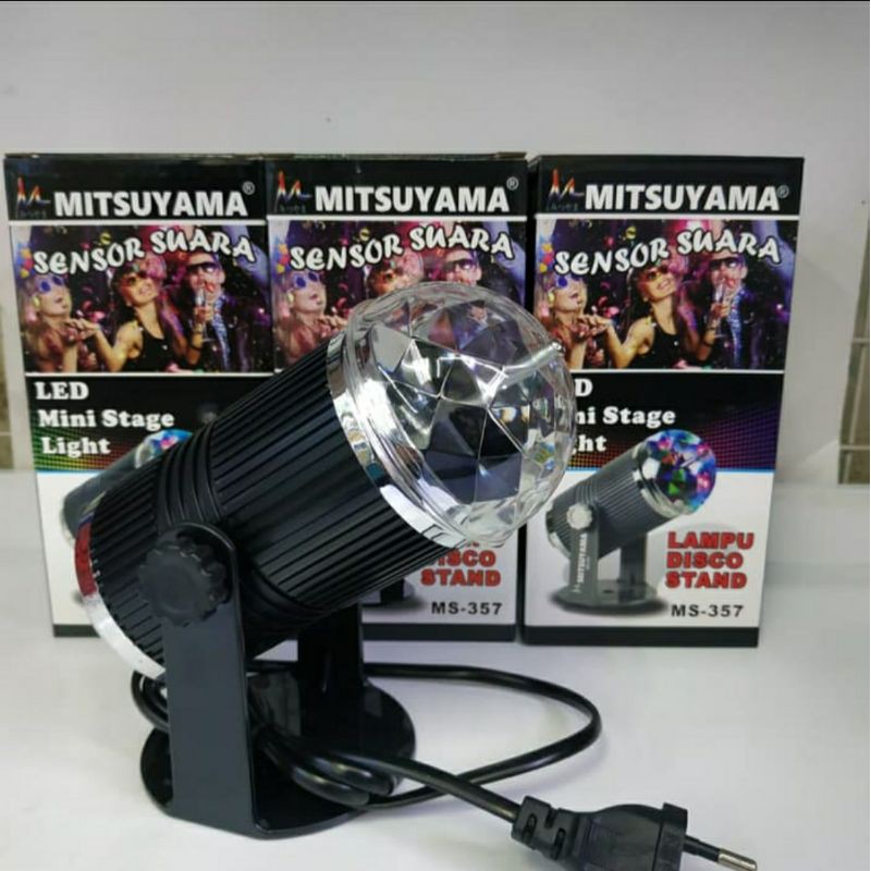 Lampu Disco Led Sensor Suara + Stand Mitsuyama MS 357