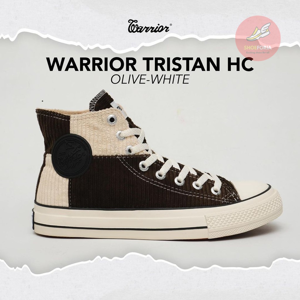Sepatu Sneakers Warrior Tristan Olive High Original 100%