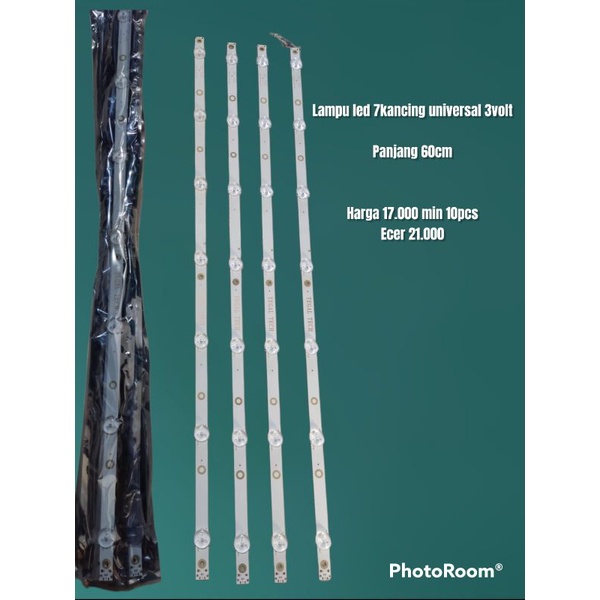 LAMPU LED / BACKLIGHT / BL 7LED / 7KANCING 3VOLT UNIVERSAL