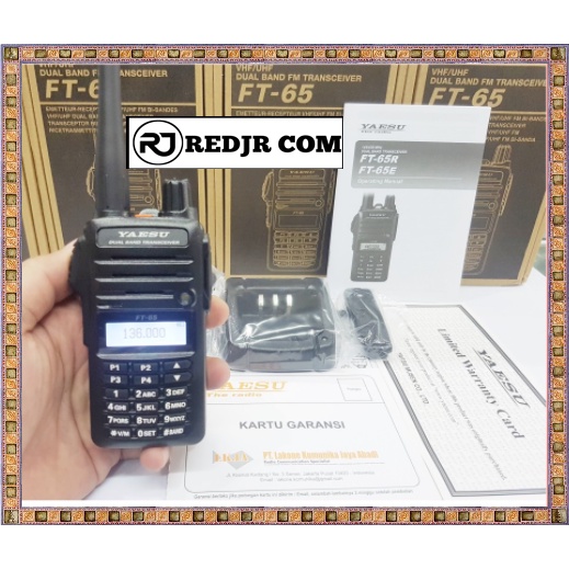 HT YAESU FT 65 FT65 FT-65 DUALBAND ORIGINAL GARANSI RESMI