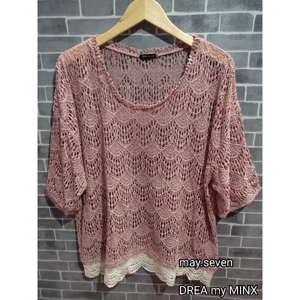 Blouse Oversized brukat renda