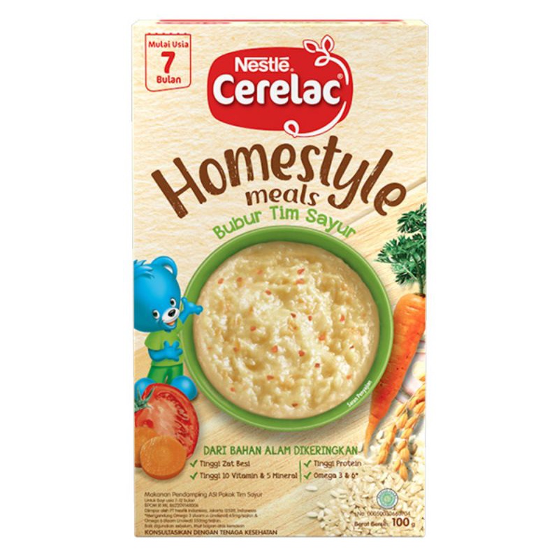 Nestle Cerelac Homestyle Home Style Bubur Bayi Tim Sayur 7 Bulan 8 Bln