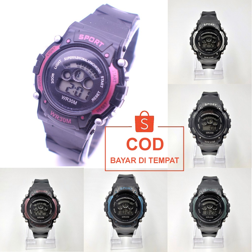 ✅COD Jam Tangan Digital Sport Watch Fashion Pria Cowok Anti Air Murah Couple Original