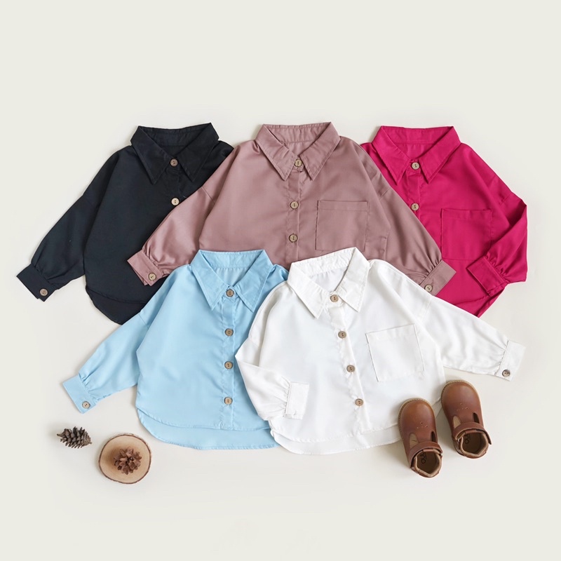 KEMEJA ANAK UNISEX| KEMEJA OVERSIZED ANAK MURAH| MAYSHEILA