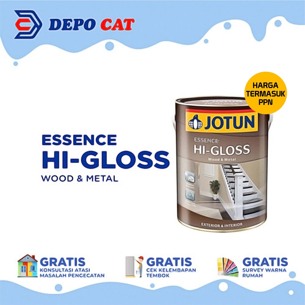 

Cat Minyak Jotun Essence Hi-Gloss White 0,9L | Cat kayu untuk Kayu & Besi