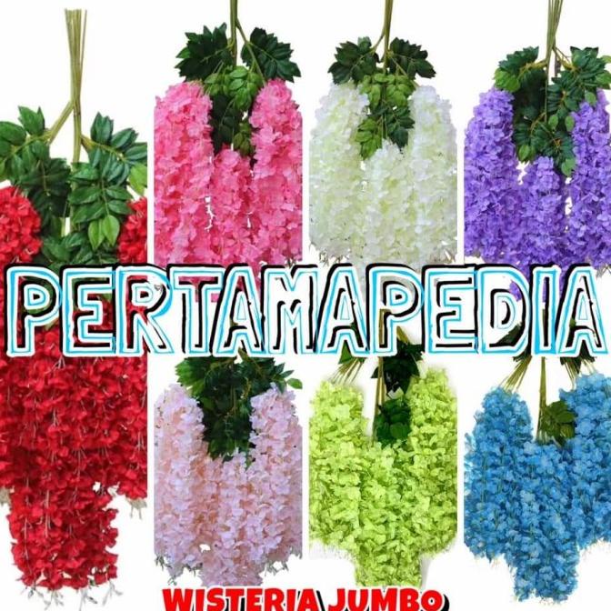 Bunga Plastik/ Bunga Hiasan / Bunga Gantung/ Bunga Dekor / Wisteria