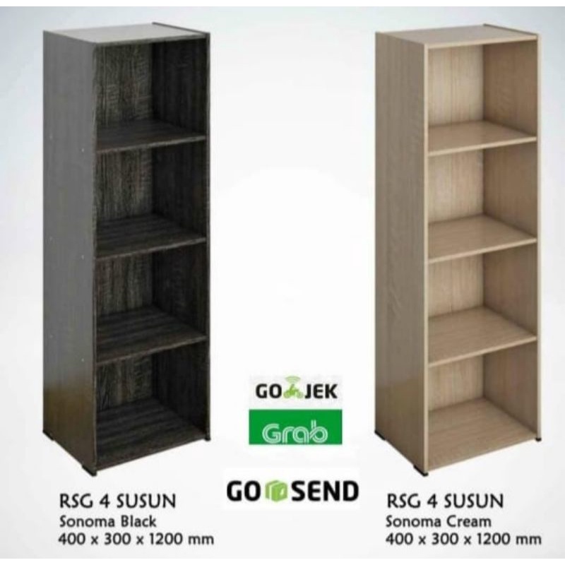 Rsg 4 Pintu Rak Susun Serbaguna Kayu