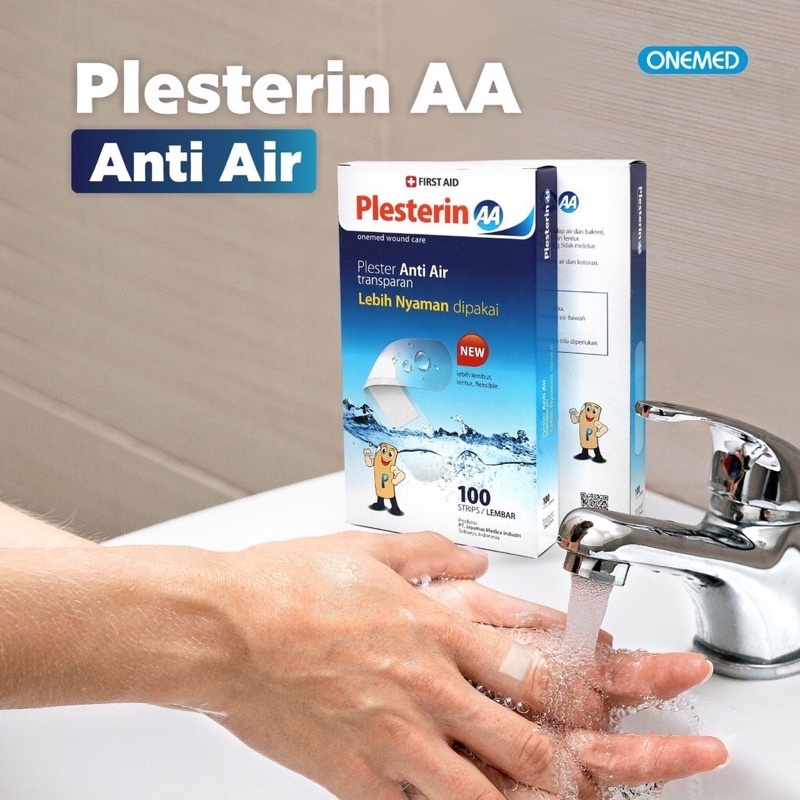 Plesterin Plester Luka Anti Air  AA OneMed box isi 100 pcs