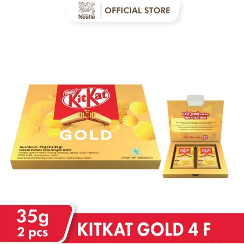 Kitkat Gold 4F Cokelat (35g/2pcs)