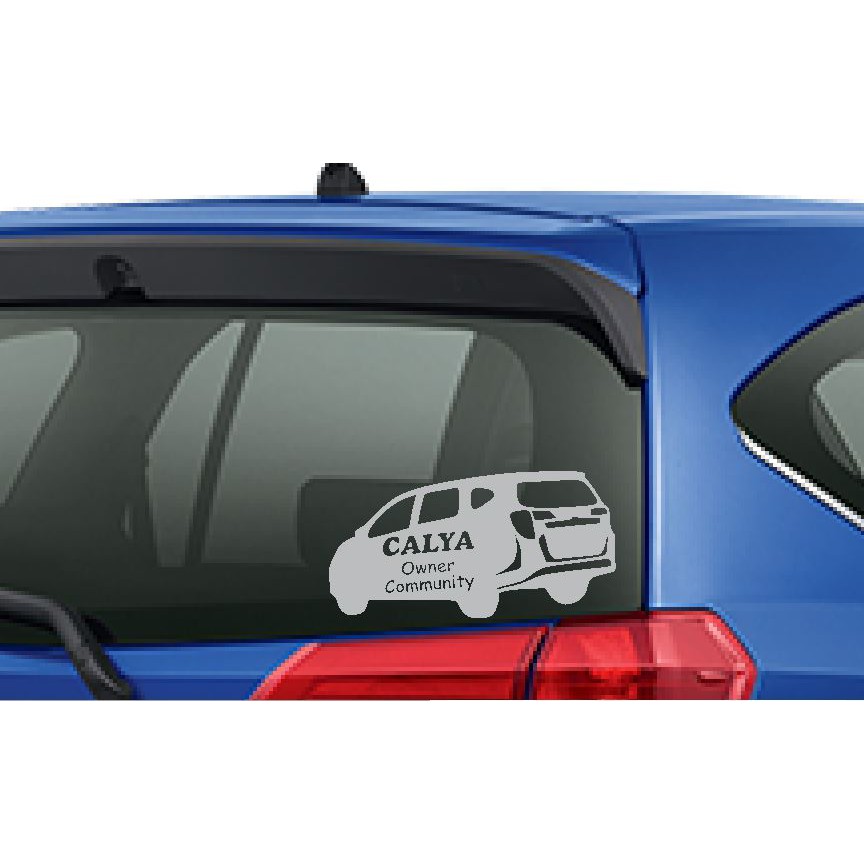 Stiker Calya Owner Community Toyota Mobil Body Kaca Belakang Sticker