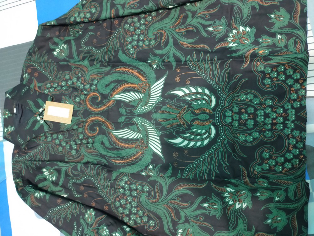 Peksi Semulur Hijau Kemeja Batik Pria Full Furing Bahan Katun Primisima