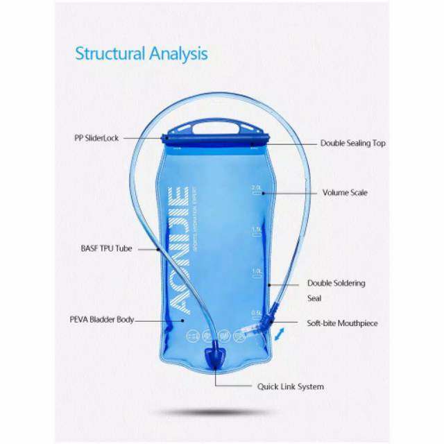 Water bladder Aonijie SD51 1.5L 2L 3L hydration bag Waterbladder kantong air minum