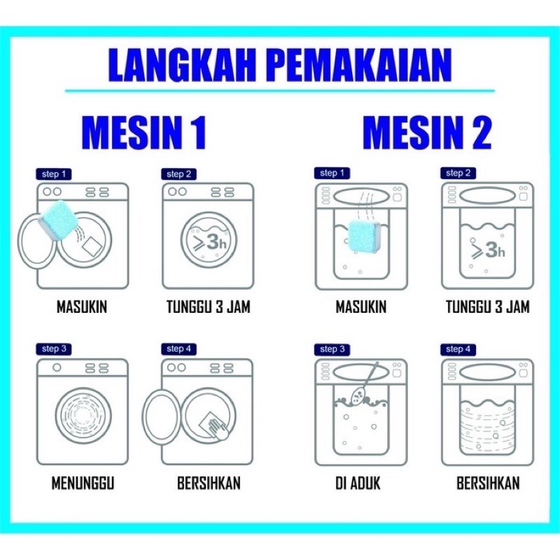 Tablet Pembersih Mesin Cuci / Deep Cleaning Washing / Penghilang Bau