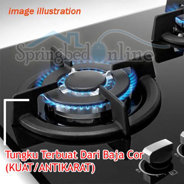 Gas Hob Kompor Gas Tanam 2 Tungku BH 1725 W Harga Pabrik