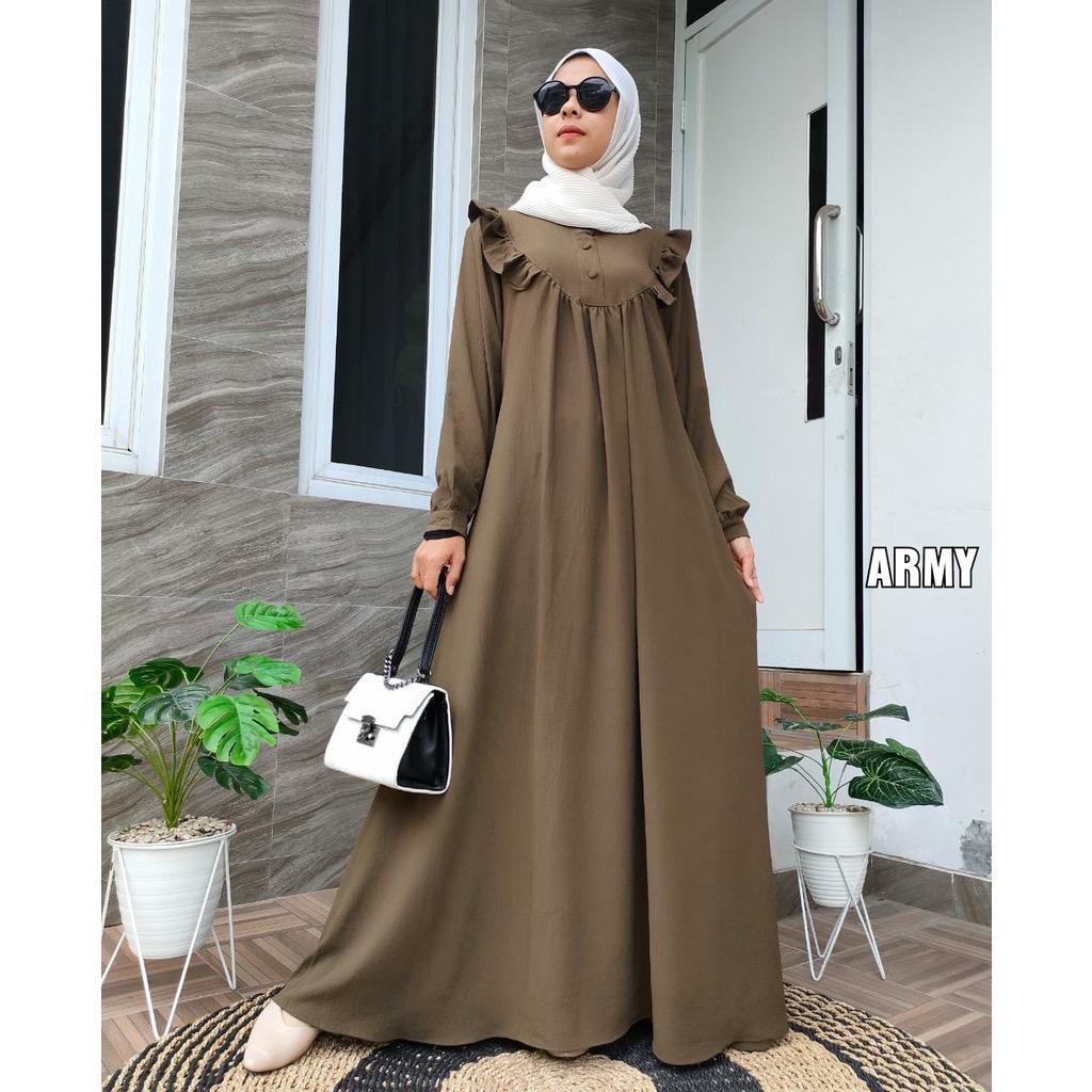 (AMD) GAMIS SHOFARIA REMPEL DAILY BUSUI WANITA DRESS CRINCLE AIRFLOW