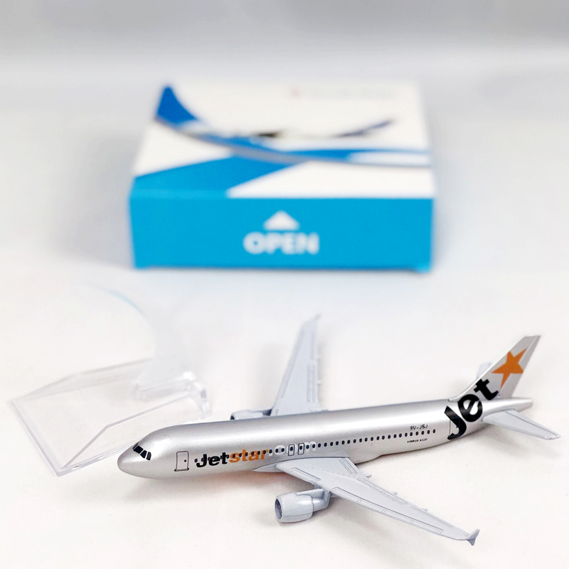 Jetstar Model Pesawat Airbus 320 A320 Bahan Alloy Metal Ukuran 16CM