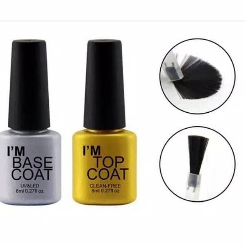 IM BASE COAT TOP COAT SOAK OFF GEL POLISH UV LED LAMP / KUTEK GEL MANICURE PEDICURE