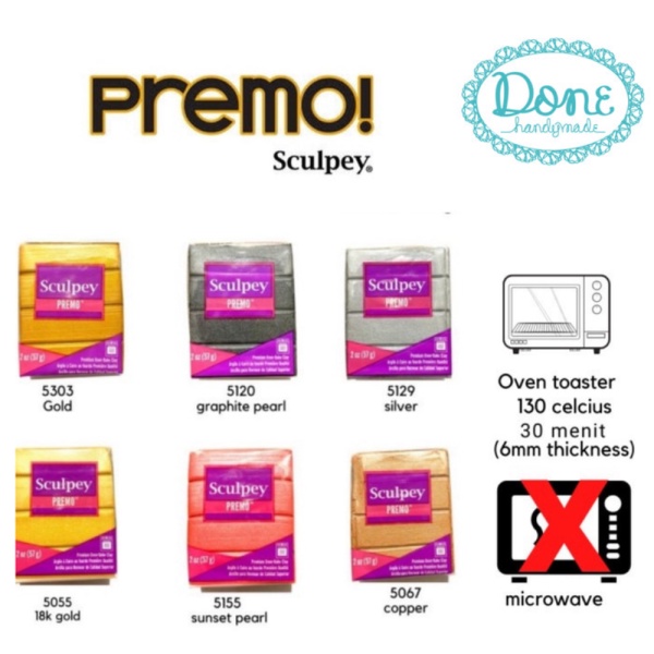 

Premo sculpey polymer clay modelling clay sculpting clay METALLIC - sunset pearl Diskon