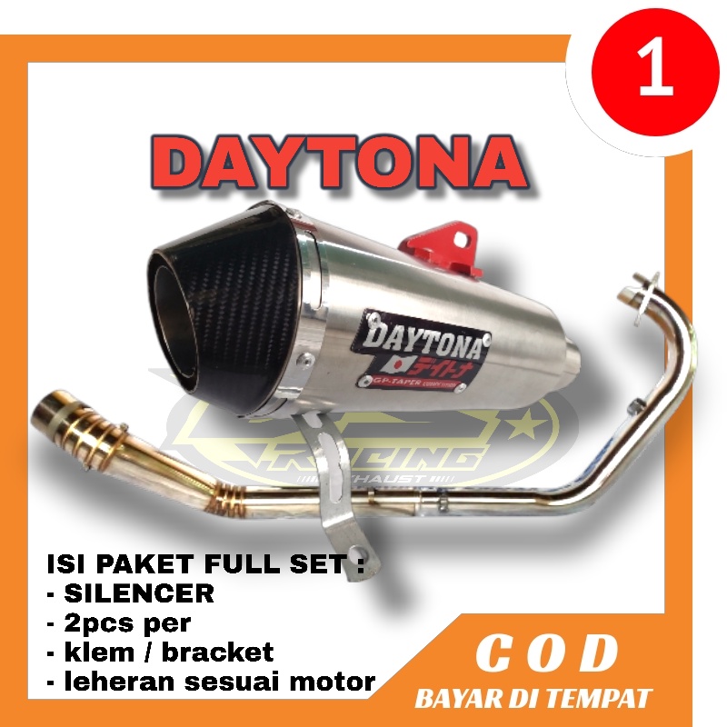 Knalpot Daytona Full Set Motor CB 150r CBR 150r Verza Megapro Vixion R15 Jupiter MX King Byson Satri