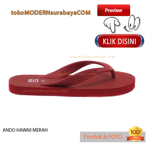 ANDO HAWAII MERAH sandal jepit flat flip flop casual