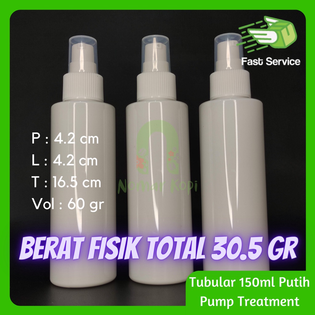 BOTOL 250ML PUTIH CANTIK PUMP TREATMENT NECK 24 PET TEBAL KOSMETIK SANITIZER