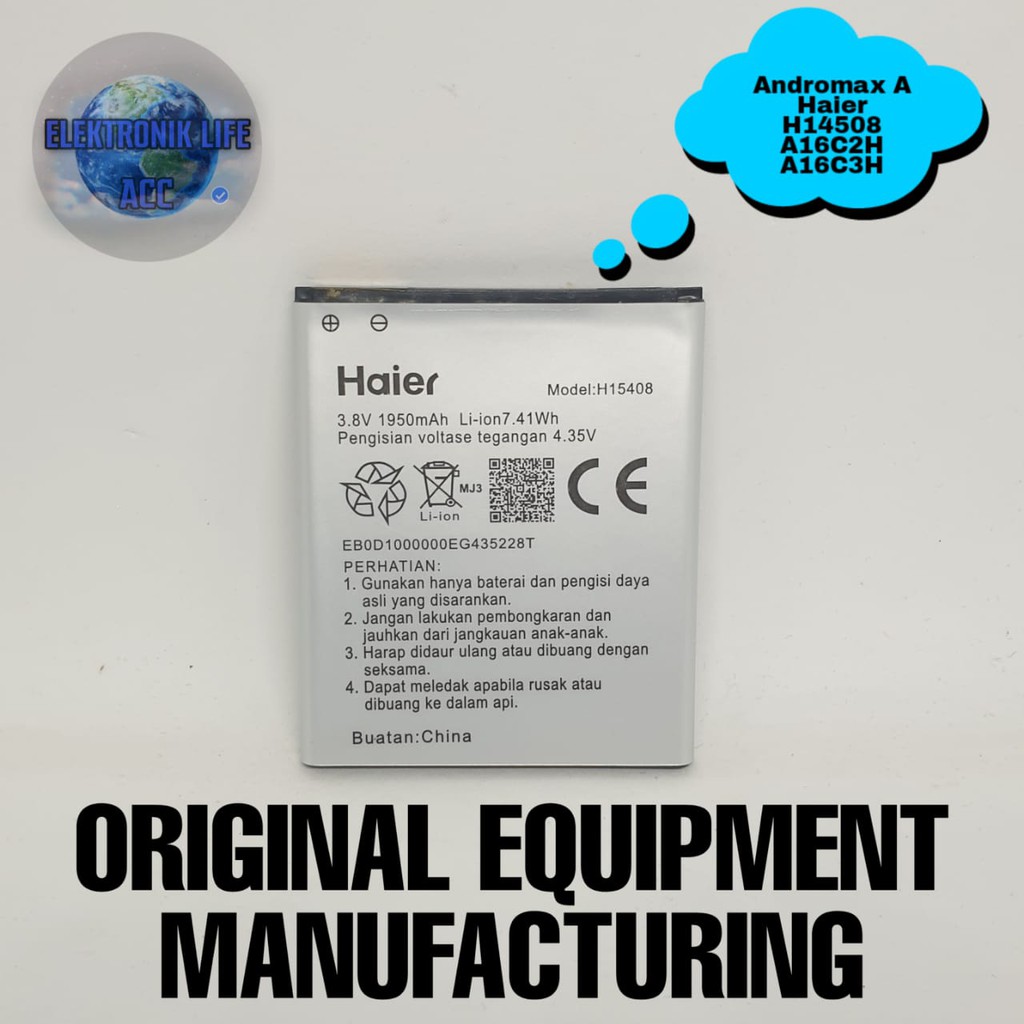 Baterai battery batre smartfren andromax A haier H15408 A16C3H A16C2H