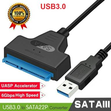 Adapter Converter Hard Disk SATA to USB3.0/2.0 untuk HDD 2.5Inch SSD Converter USB to SATA(22pin)