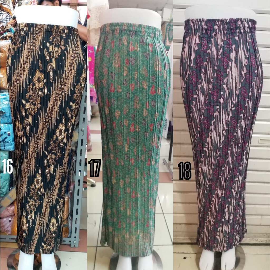 Rok Plisket Bawahan Kebaya Aneka Warna