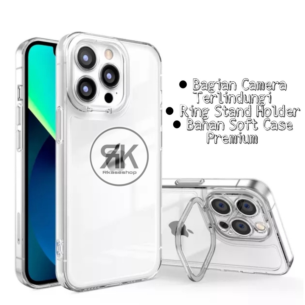 Invisible Ring Camera Stand Holder Iphone X XR XS MAX 11 12 13 Pro Max case cover Casing