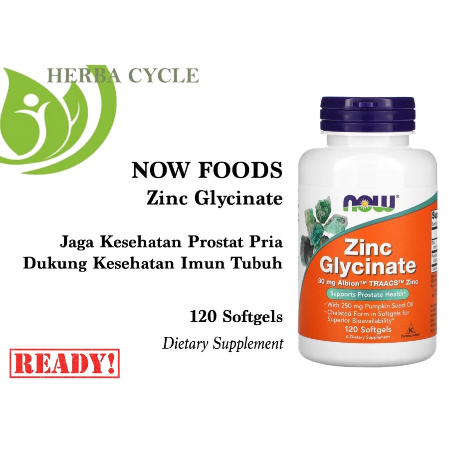 Now Foods Zinc Glycinate 120 Softgels Now Zinc Glycinate Vit Prostat