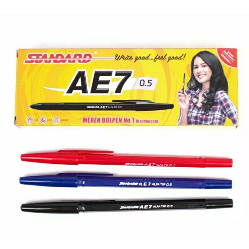 

[1 pcs] Pulpen / Bolpoin / Bolpen Murah Standart AE7