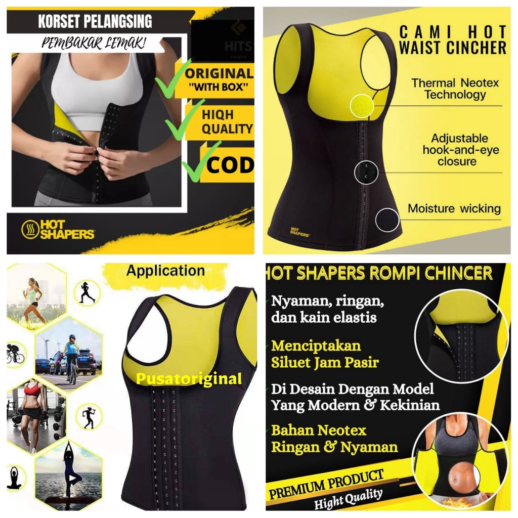 Korset Pelangsing Perut Cami Hot Shaper Slimming Vest Rompi Neotex