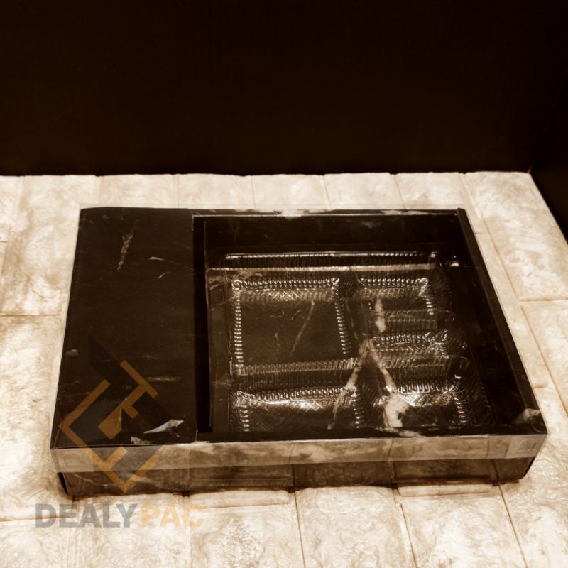 

Box Food Hampers Marmer - Hitam (per 5pcs)