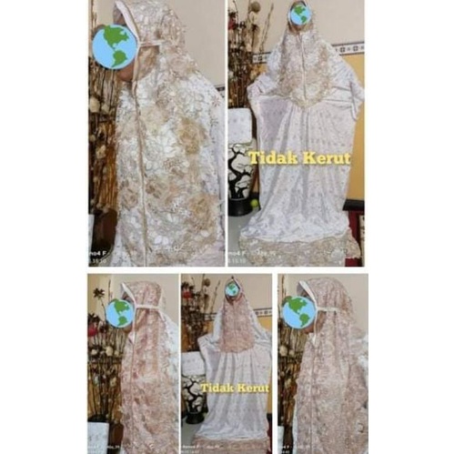 *Mukena dewasa terusan Katun Bentol Kupu-kupu