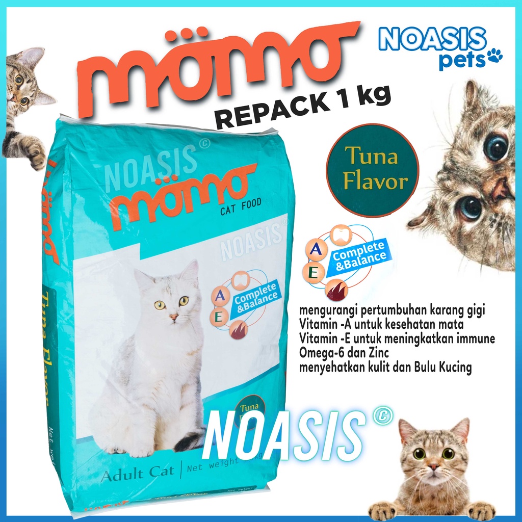 Makanan Kucing Dewasa MOMO CAT FOOD 1 KG 1000 Gr Adult Cat food