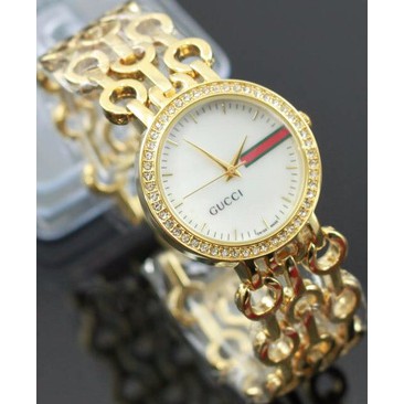 Jam Tangan Gucci Wanita Murah | Jam Tangan Wanita / Cewek Gucci Key Rantai Gold B_SWH