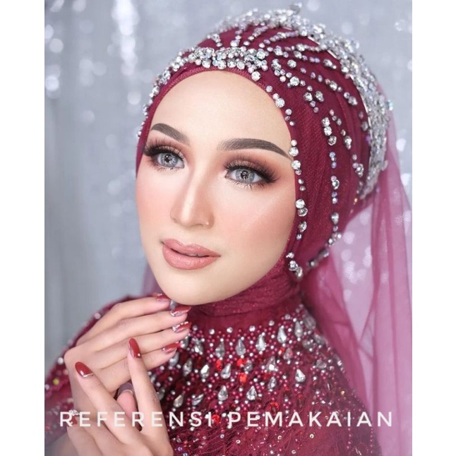 (COD) iner diamond/pelangi tile/mezora / aksesoris pengantin/hiasan hijab