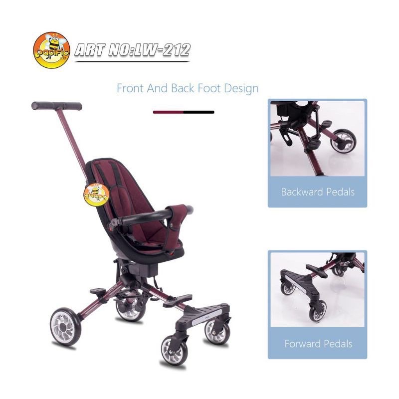 MAGIC STROLLER LW-211/ LW-212/ PACIFIC / kereta dorongan bayi / sepeda lipat / micro trike