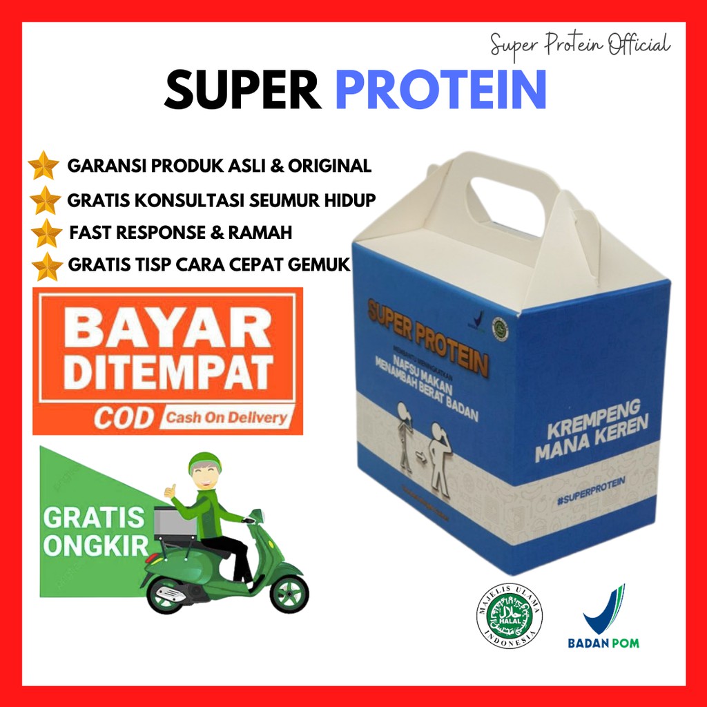Obat Penggemuk Badan SUPER PROTEIN / SUPERPROTEIN | Shopee Indonesia
