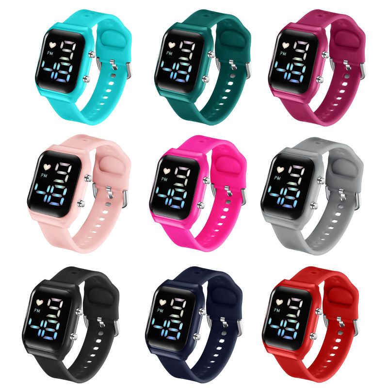 Jam Tangan Unisex Pria Wanita Universal LED Watch A2 Colorfull Rainbow Light