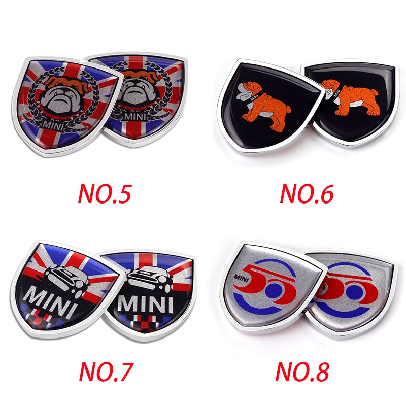 Night knight 2Pcs Stiker Emblem / Badge Mini Motif Bendera Inggris Bahan Metal untuk Kaca Jendela Mobil