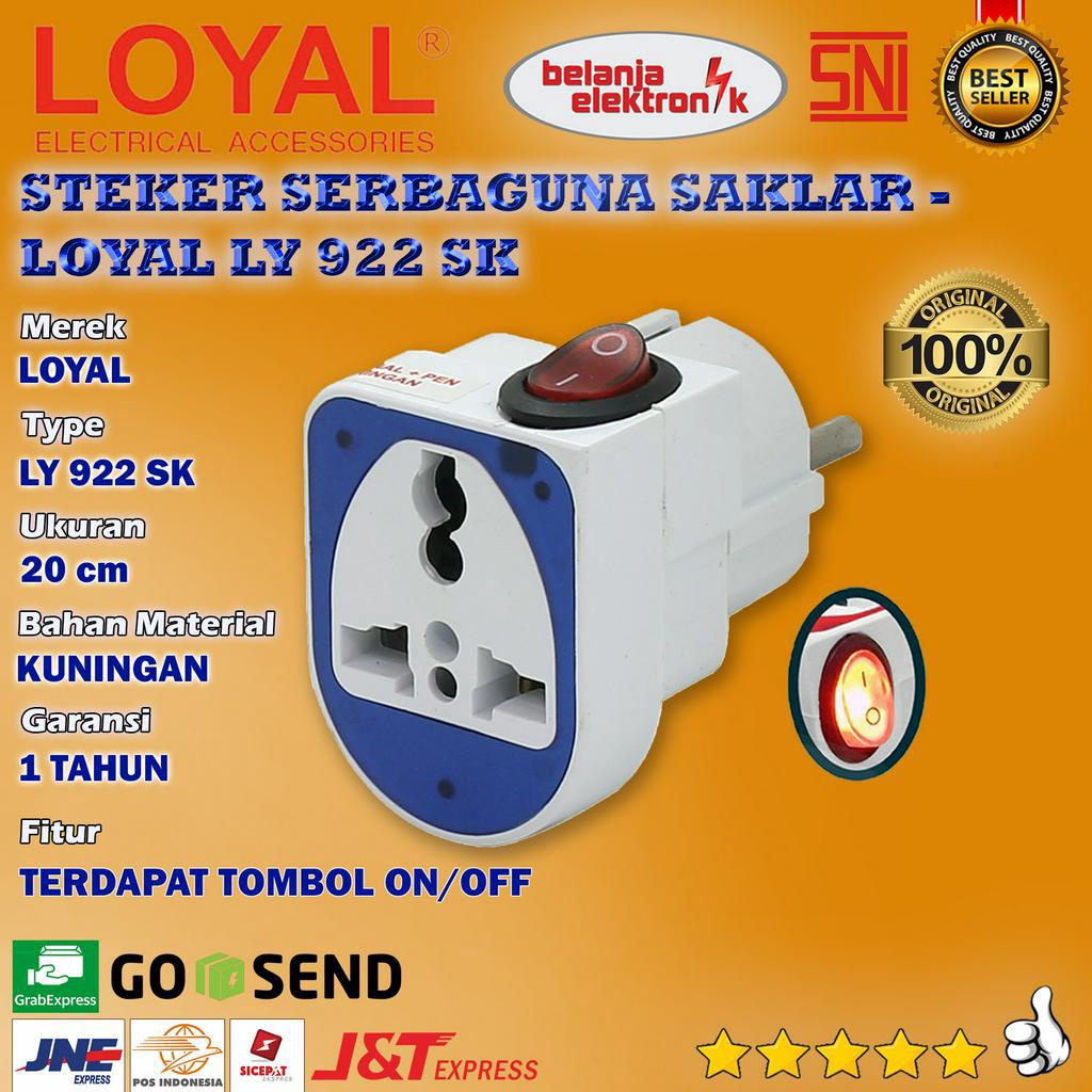 Loyal Steker LY-922 SK Serbaguna Oversteker Kaki Tiga plus Saklar