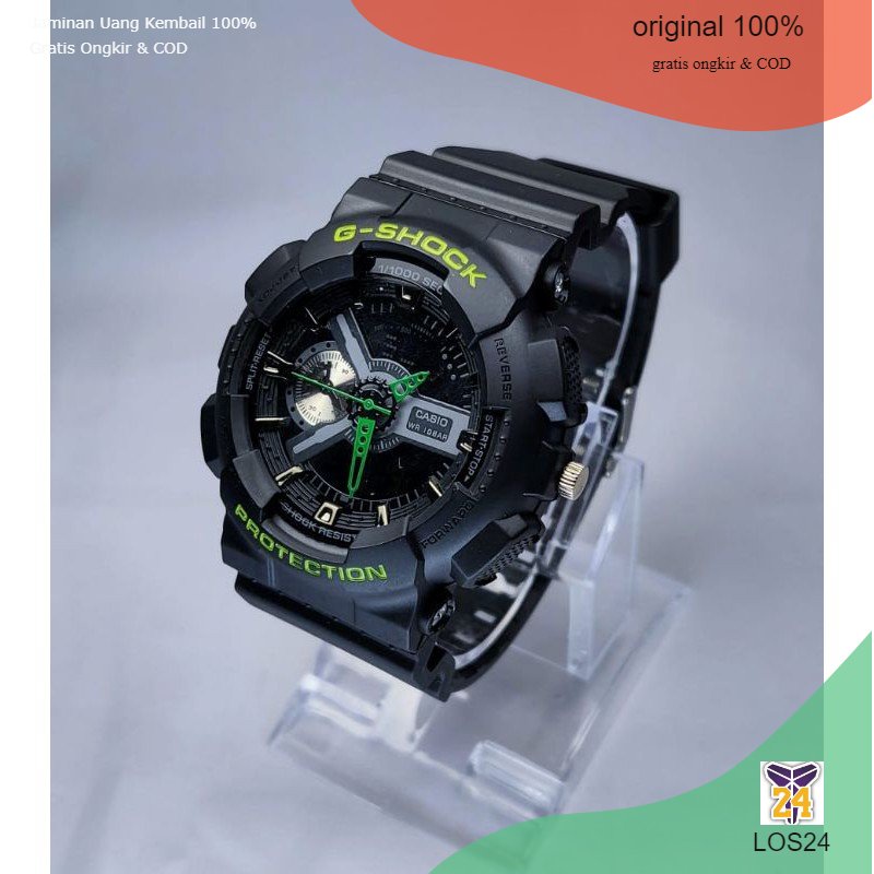 jam tangan PRIA GSHOCK GA 110 DUAL TIME REAL PICT