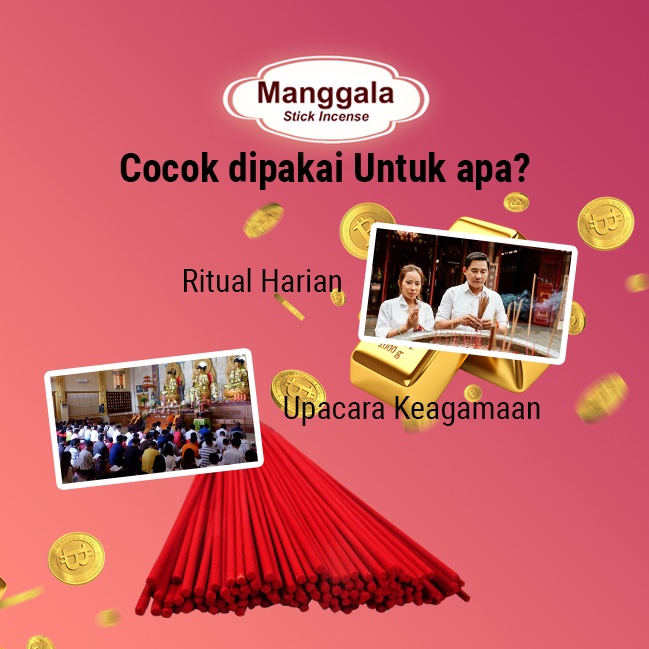 Dupa / Hio Wangi Fortune Manggala Stick Merah 32 cm 200 gr