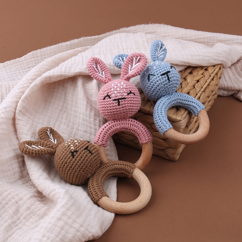 Mary Mainan Teether Bayi DIY Bahan Kayu Beech