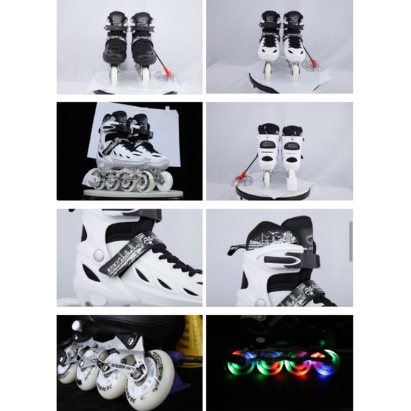 SEPATU RODA Anak &amp; Dewasa, inline skates Black &amp; White