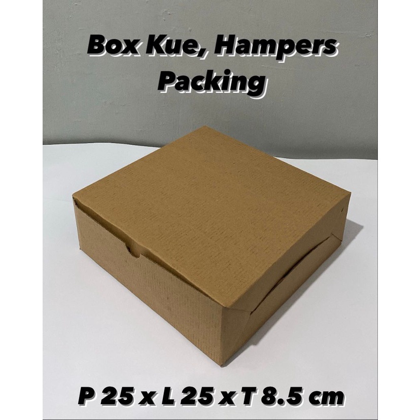 

kardus pizza polos 25x25x8.5 karton box packing dus coklat kraft murah / dus baju / gift box