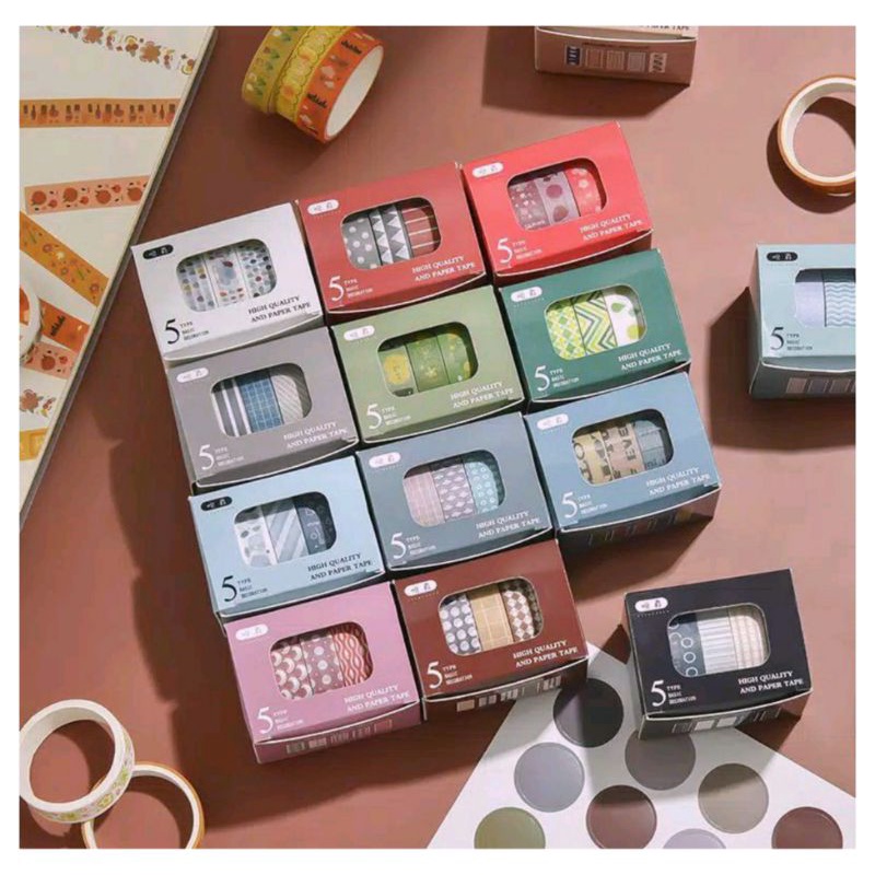 

5 type basic Decoration Washi tape